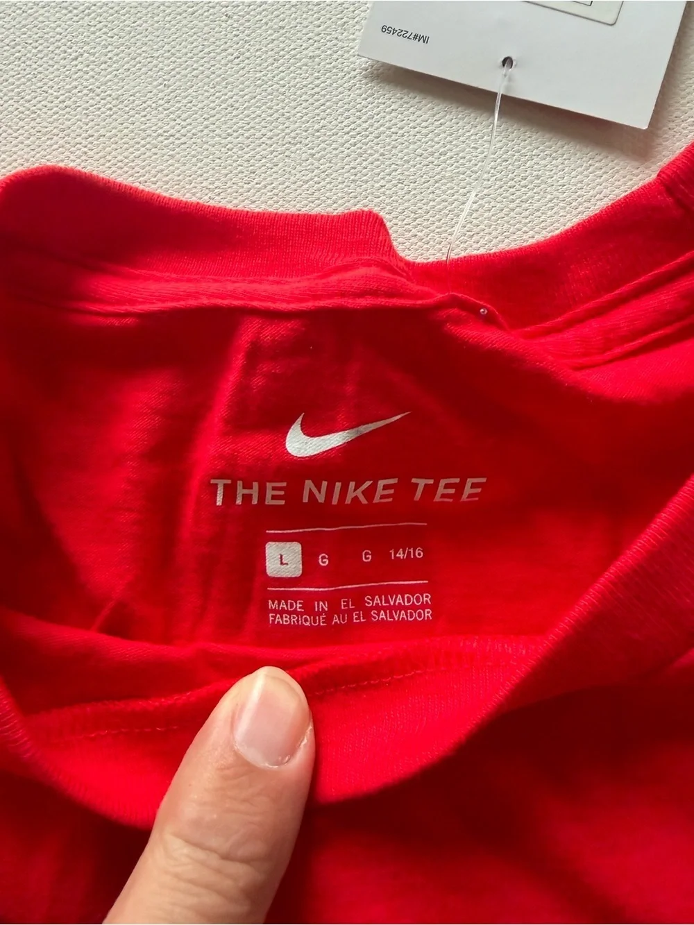 NWT Youth Nike Red Las Vegas Aces Graphic Tee with White Accents Size L (KB7)